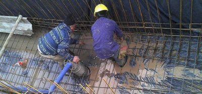 Construyen un conducto pluvial en San Vicente