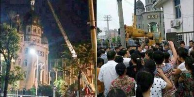 Una veintena de cristianos lleva un mes en el tejado de una iglesia para defender la cruz