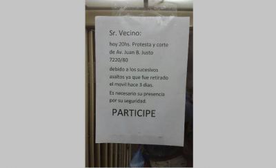 Vecinos del Regional piden auxilio frente a la banda del 
