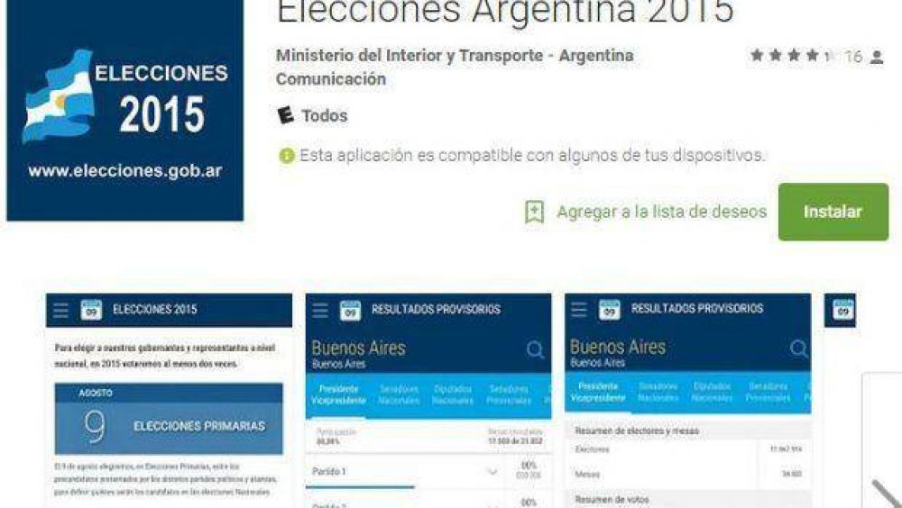 La aplicaci�n para seguir el recuento de votos en tiempo real