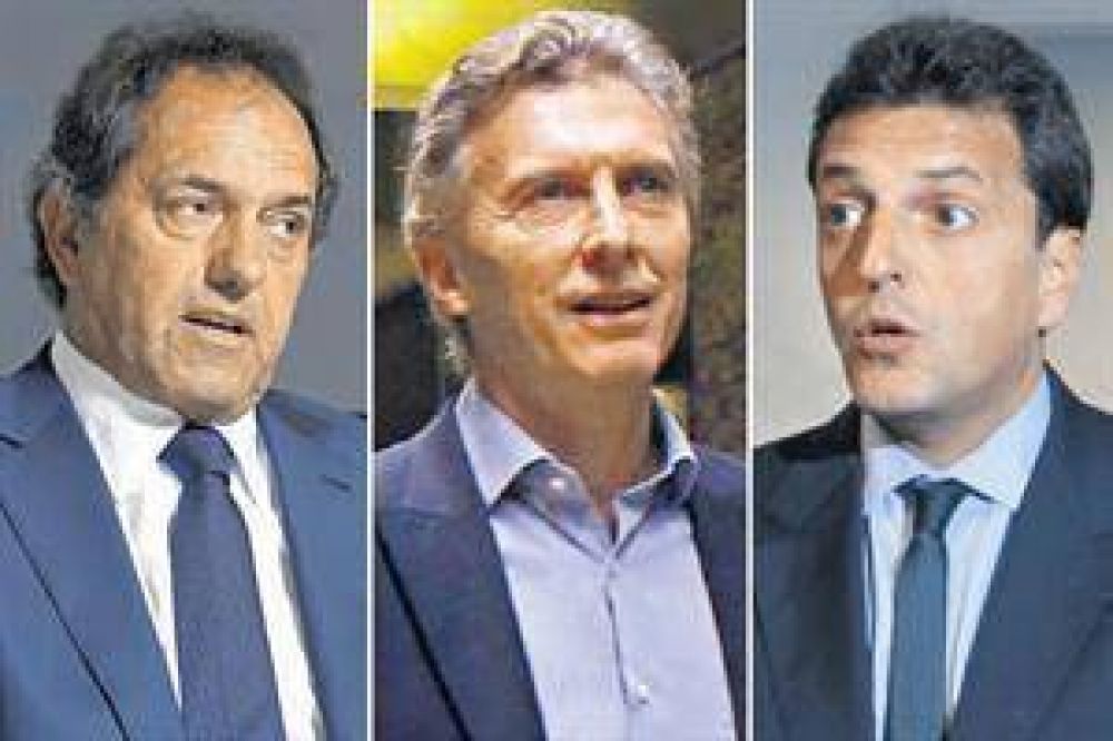 Scioli estir� la ventaja y forz� a Macri y Massa a acercar posiciones
