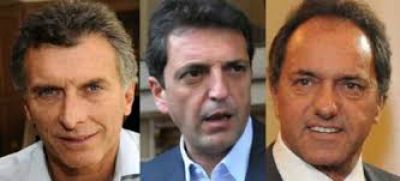 Ya arranc� la pelea entre Scioli, Macri y Massa para captar los votos decisivos