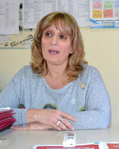 Docentes pampeanos en una movilizaci�n al Congreso