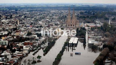 Exclusivo: fotos de la inundaci�n de Luj�n desde el aire