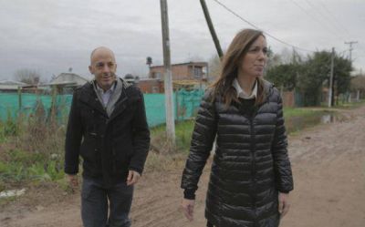 Con cr�ticas por falta de obras, Eugenia Vidal recorri� zonas inundadas de Pilar