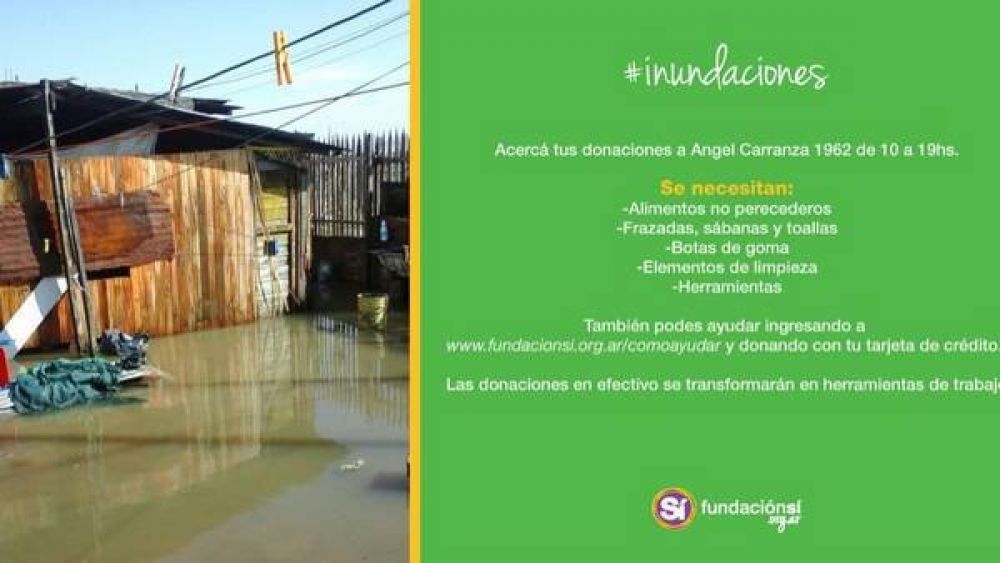 A dnde llevar donaciones para los afectados por las inundaciones