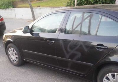 Hallaron grafitis antisemitas en veh�culos y edificios cerca de la sinagoga de San Antonio