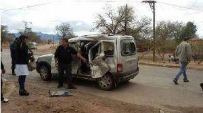 Grave accidente entre una moto y un utilitario