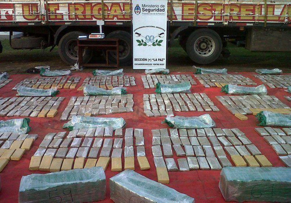 Secuestraron un importante cargamento de marihuana cerca de La Paz