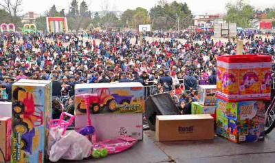 Con un inolvidable festejo, miles de chicos celebraron el D�a del Ni�o
