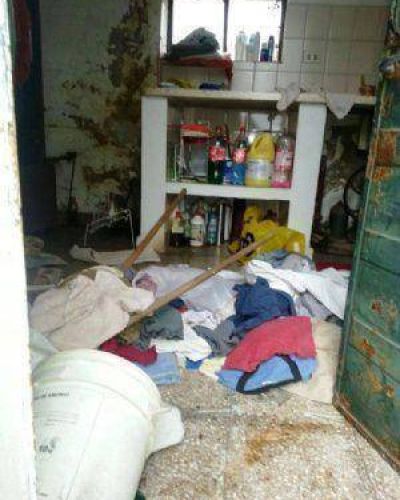 Entraron a robar a una casa inundada