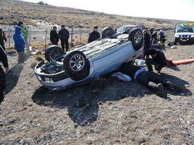 Muri� adolescente de R�o Gallegos al volcar un auto en Chile