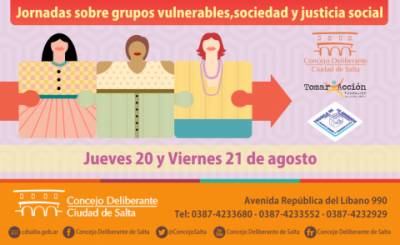 Jornadas sobre Grupos Vulnerables, Sociedad y Justicia Social, en el Concejo Deliberante
