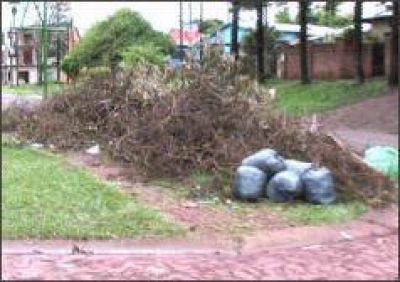 Malestar de vecinos por calles en mal estado y basura en la Chacra 74