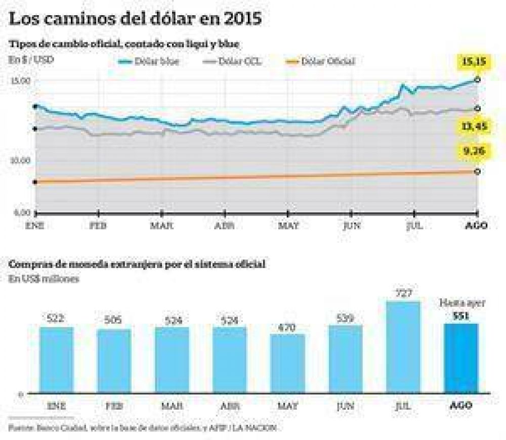 Vanoli admiti� que no hay reservas como para abrir el cepo y el blue lleg� a $ 15,15