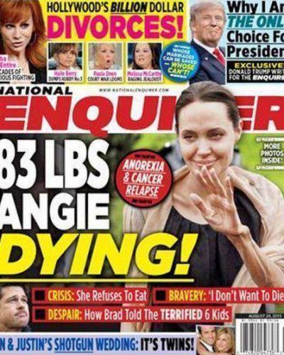 Preocupa la salud de Angelina Jolie: pesa tan solo 37 kilos