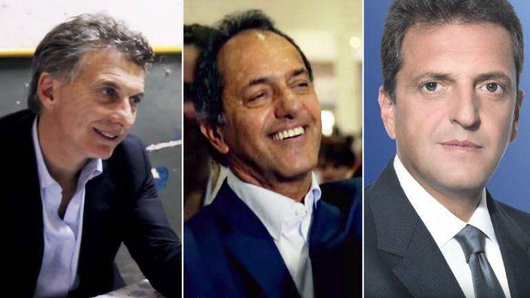 Mauricio Macri, Sergio Massa y Daniel Scioli, cara a cara con empresarios