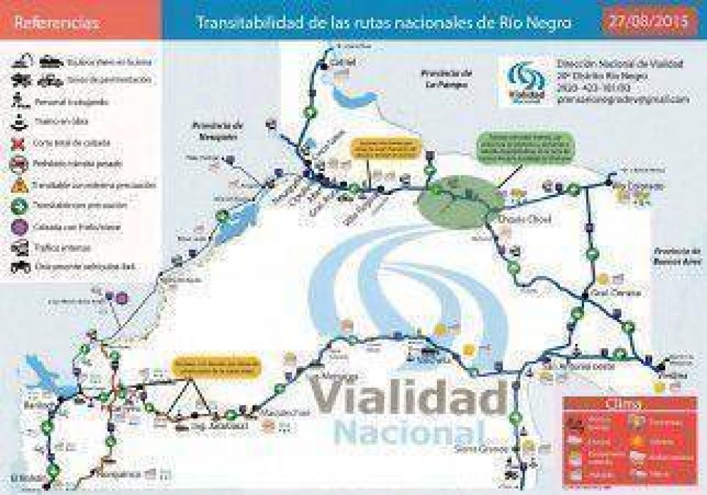 Semana de la fe: precauci�n al circular por las rutas y caminos en direcci�n a Chimpay 