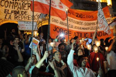 Cantos alrededor de la plaza y reparto de �bolsones�