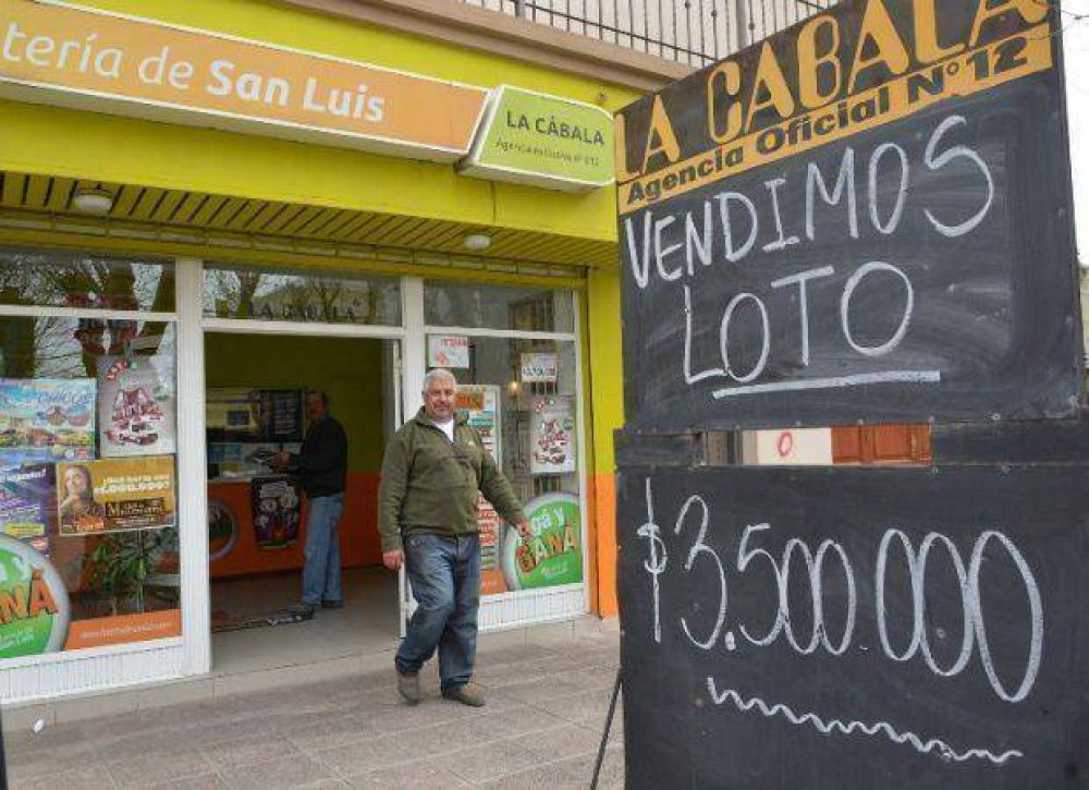 Un villamercedino apost� 20 pesos en el Loto Jackpot y gan� 3.500.000