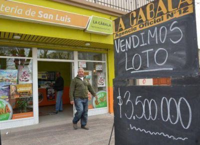 Un villamercedino apost� 20 pesos en el Loto Jackpot y gan� 3.500.000