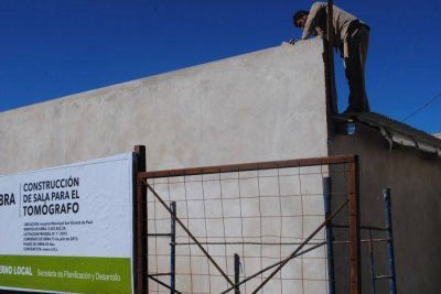 Avances en la construcci�n de la sala de Tomograf�a del Hospital Municipal de Chascom�s