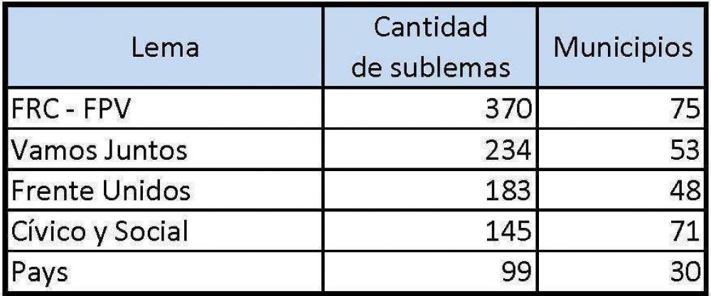 M�s de mil candidatos a intendente competir�n en toda la provincia
