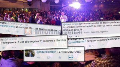 No le fue bien a Macri en las redes sociales en Concordia	