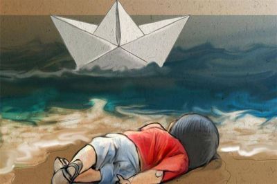 Dibujantes de todo el mundo homenajean al peque�o Aylan Kurdi