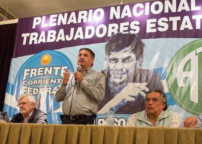 En v�spera a la llegada de CFK a R�o Turbio, Edgardo Depetri sali� �ltimo con su lista Verde y Blanca de ATE