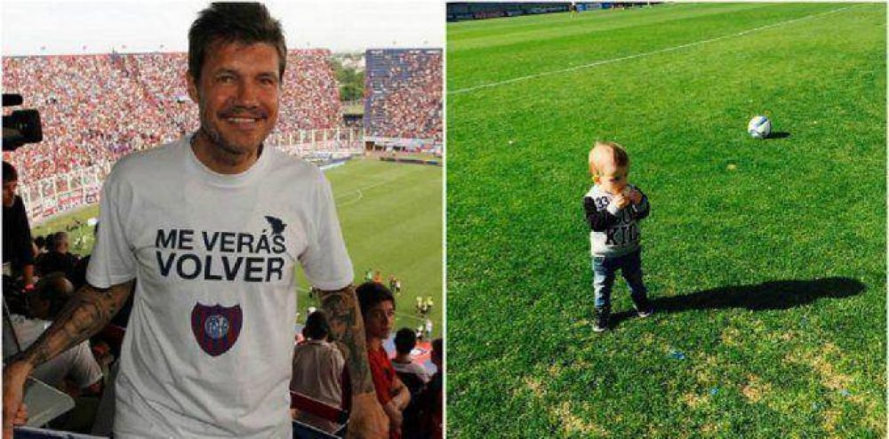 Marcelo Tinelli llev� a Lorenzo al entrenamiento de San Lorenzo: 