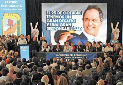 El PJ bonaerense sell� la unidad y va por el triunfo de Scioli y Fern�ndez