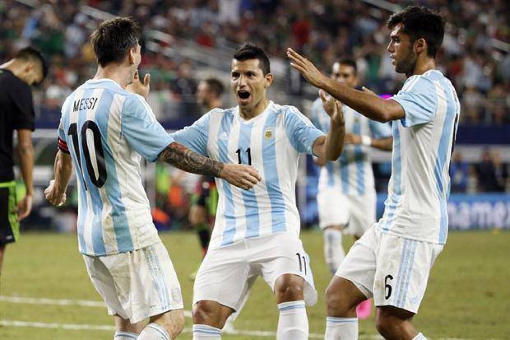 La sociedad Ag�ero-Messi le dio el empate a la Argentina ante M�xico en el final
