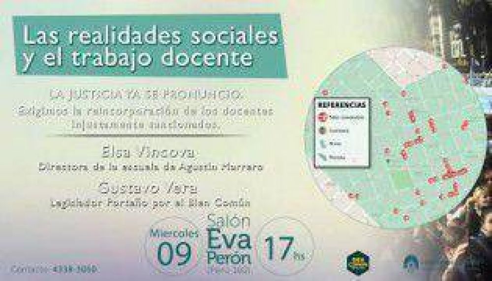 Conferencia por la relaci�n entre talleres clandestinos y el jard�n de Flores