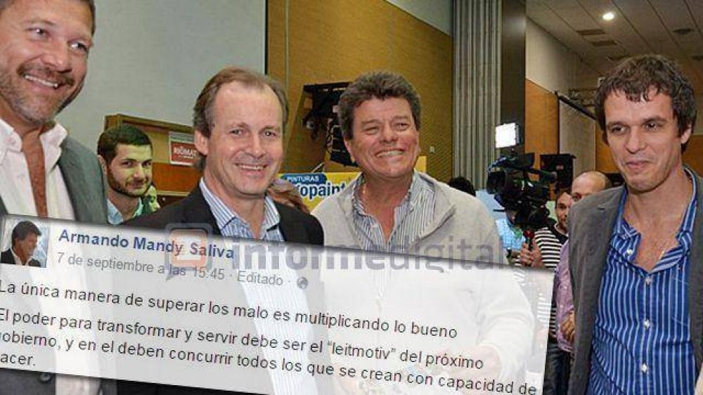El ex presidente del PRO Entre R�os junto con Bordet y Cresto