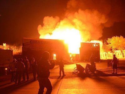Se incendi� un aserradero en Las Heras y evacuaron las casas vecinas