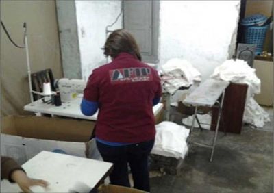 La AFIP clausur� un taller textil clandestino en Mataderos