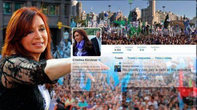 Cristina Kirchner lleg� a los 4 millones de seguidores en Twitter