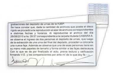 La Justicia revis� videos y hall� a personas colocando nuevas fajas en urnas depositadas