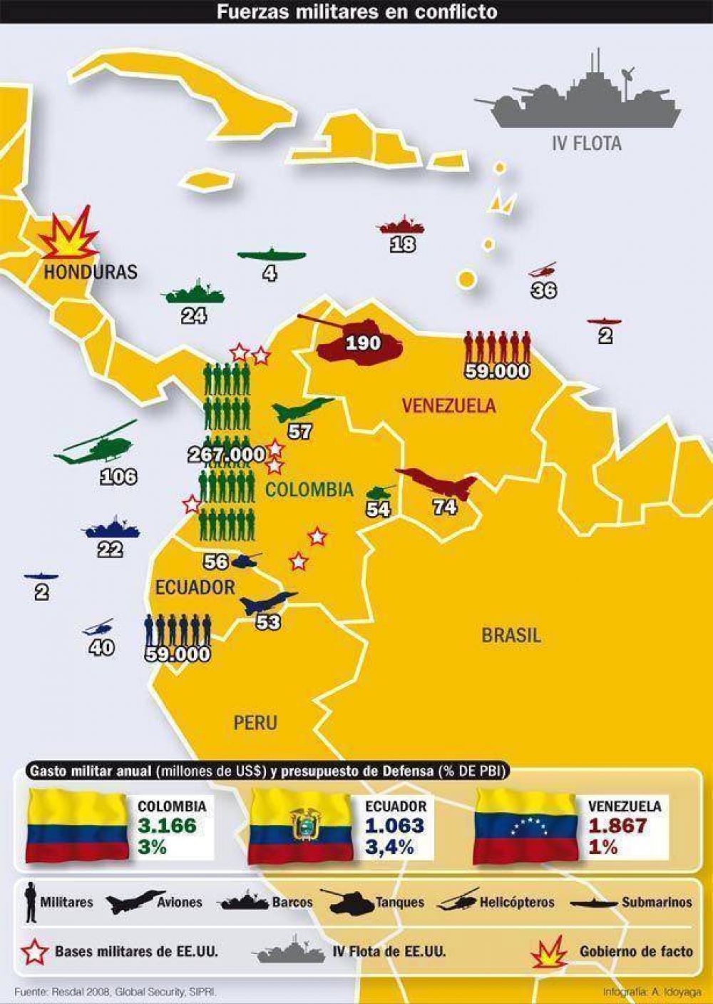 Obama pate� el tablero de Am�rica del Sur y las amenazas de guerra cruzaron el continente.