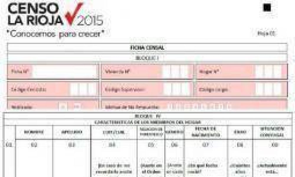 Todo listo para la realizaci�n del Censo Provincial 2015