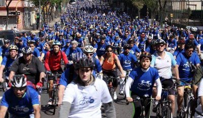 Gran bicicleteada familiar del Banco Ciudad