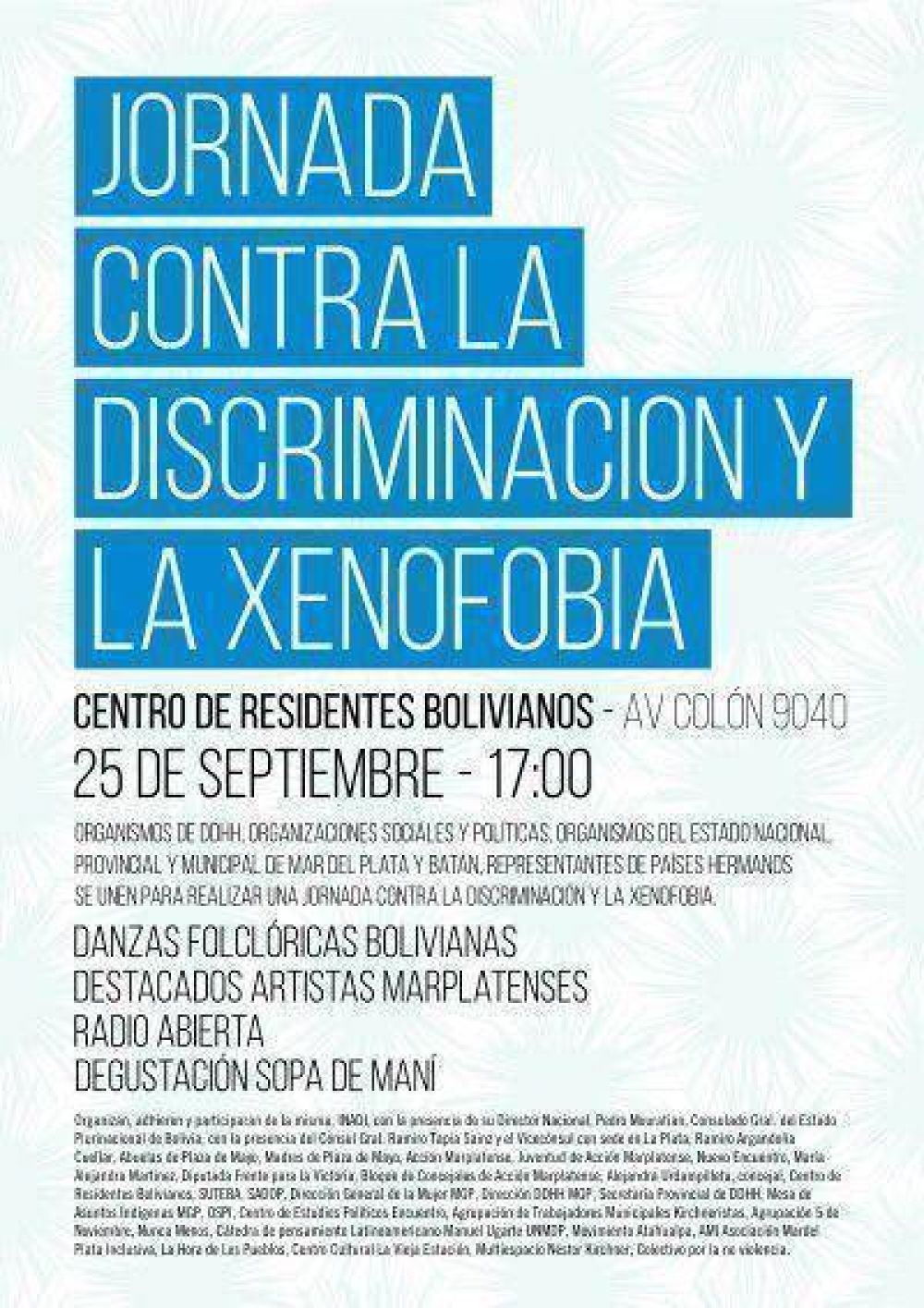 Jornada contra la Discriminacin y la Xenofobia