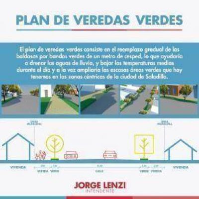 El DR. Lenzi present� el plan de veredas verdes