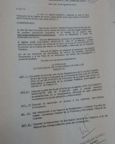 Contin�a la investigaci�n por irregularidades en la venta online de Estampillas de Ahorro