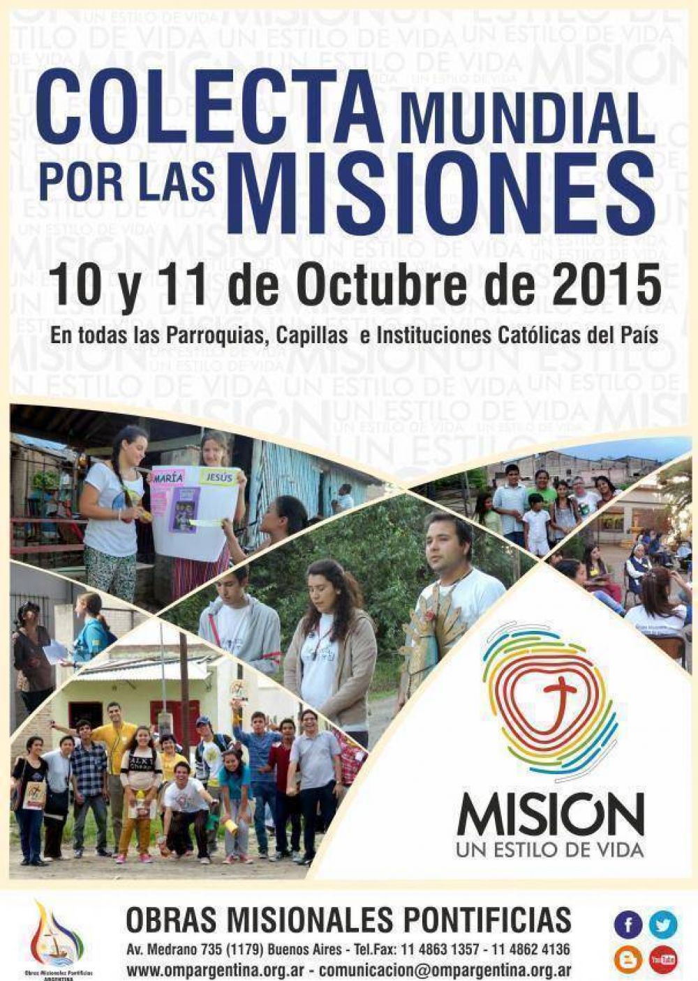 “Misión, un estilo de vida”, el lema de la Colecta Mundial por las Misiones