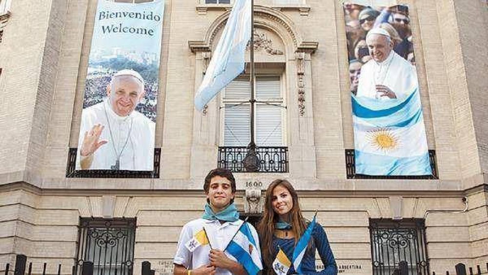 Algunos argentinos pudieron saludarlo en Washington