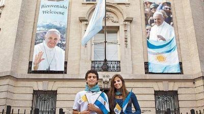 Algunos argentinos pudieron saludarlo en Washington