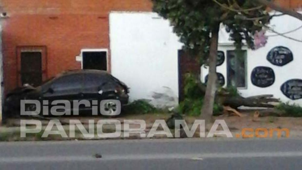Gendarme subi� a la vereda, arranc� un �rbol y se incrust� contra una casa