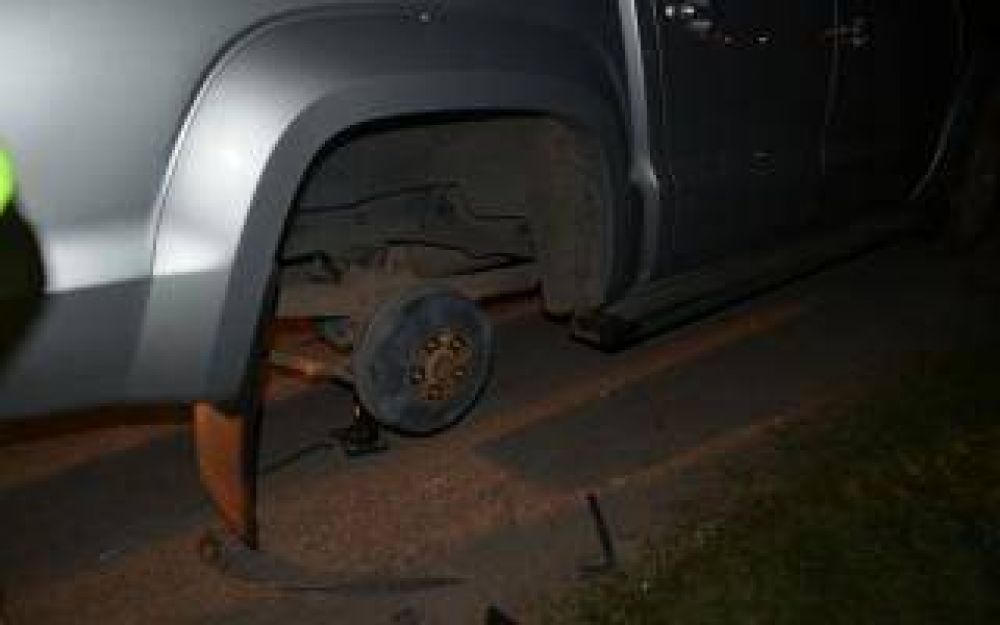 Robo en Panamericana: Los emboscaron con un bloque de cemento